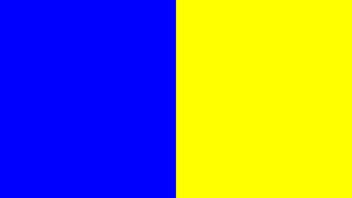 A big rectangle that's blue on the left and yellow on the right.