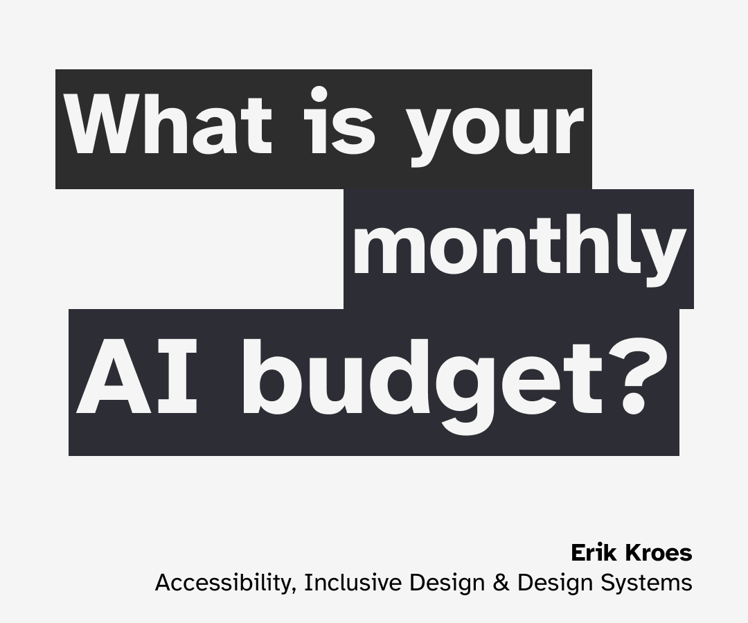 What is your monthly AI budget?