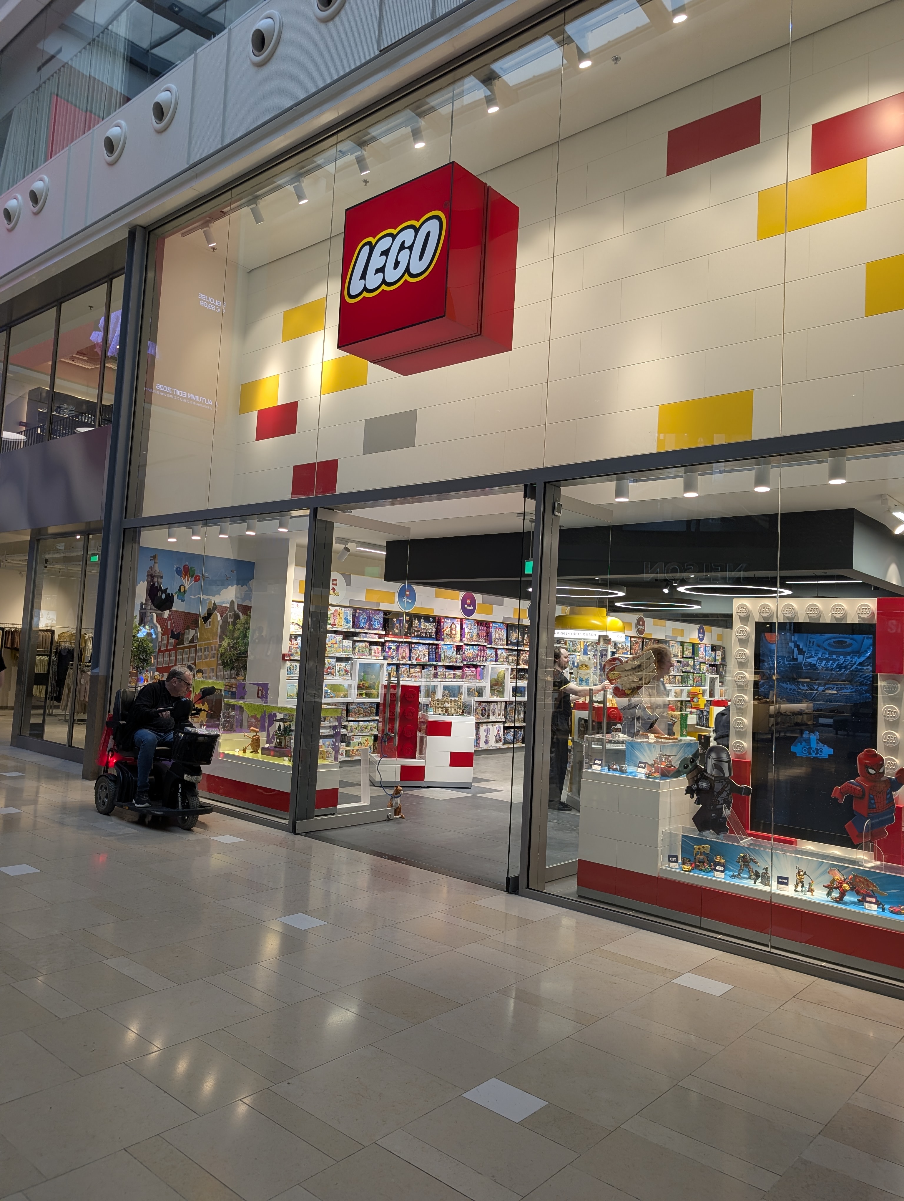 Front of a lego store
