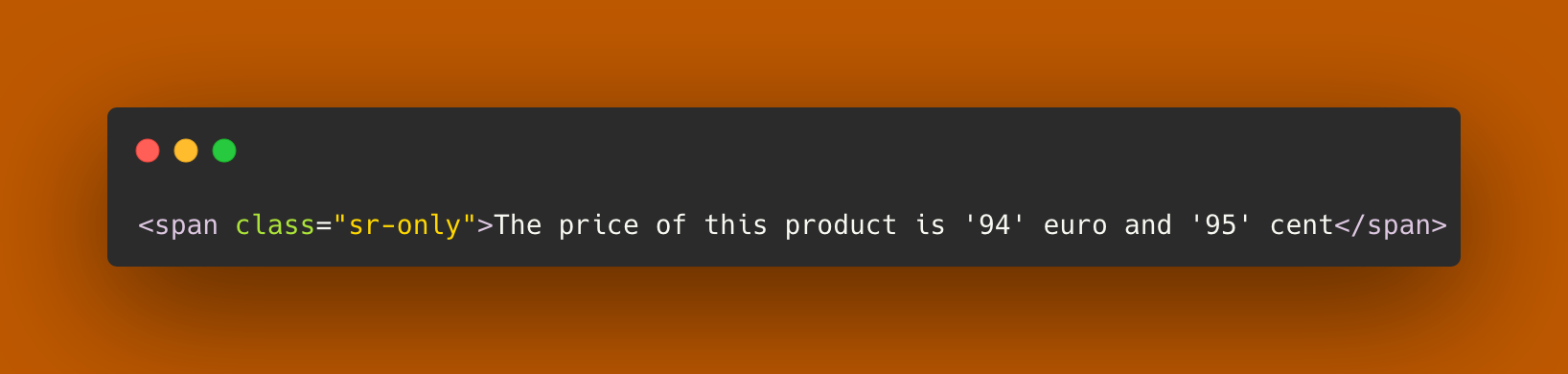 The price of this product is '94' euro and '95' cent