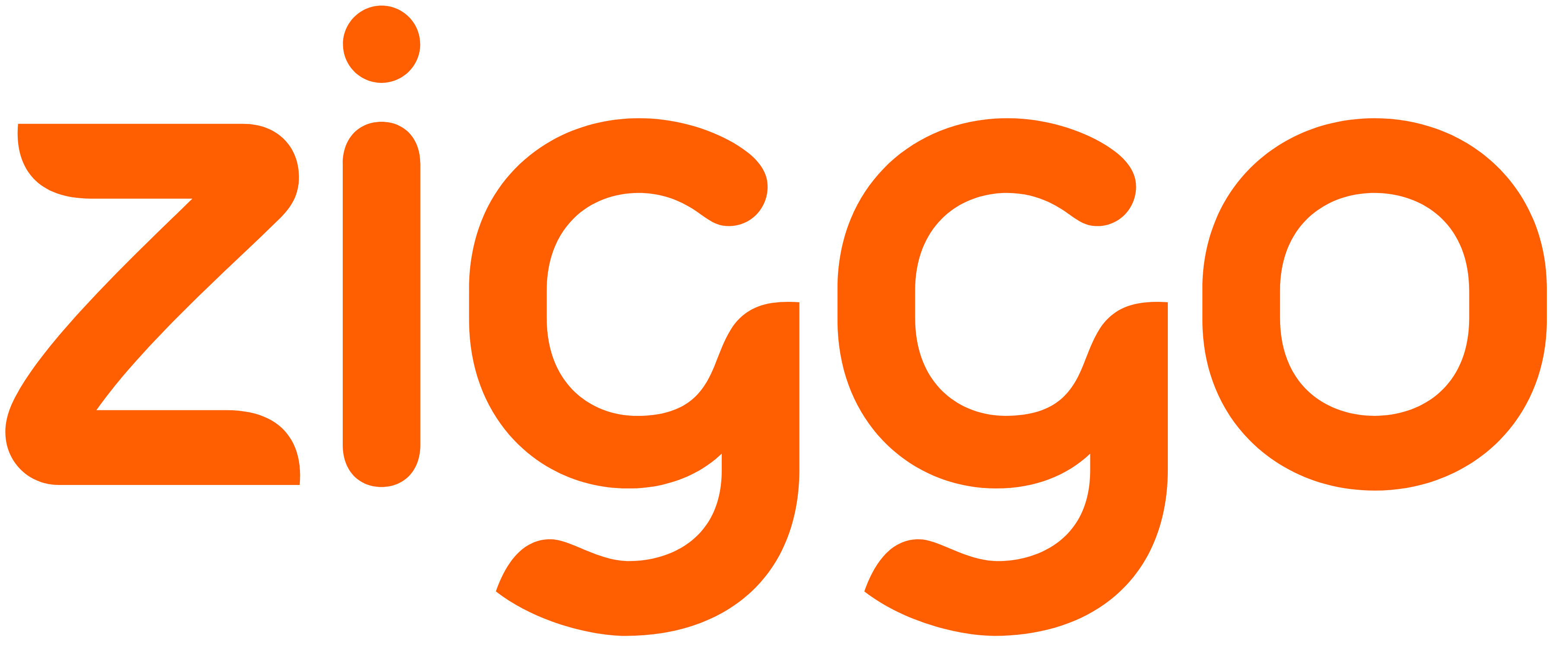 The logo of Ziggo with a darker orange on whit